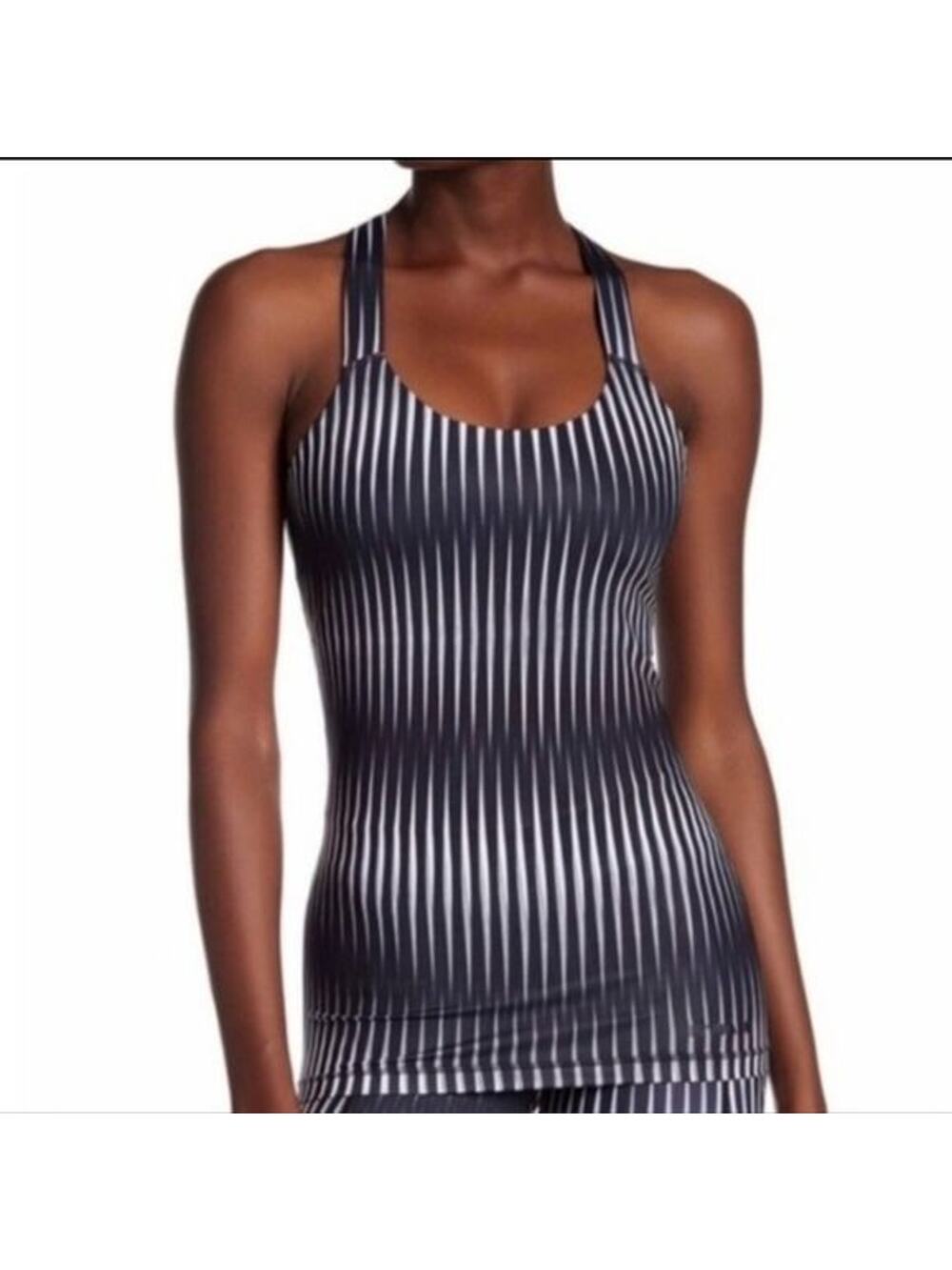 Ivy Park XS Multicolor Kaleidoscope Abstract Stripe V-back Athletic Tank Top